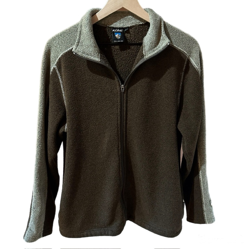 KÜHL Alf™ Fleece Full Zip Jacket – Brown & Gray – Size Small